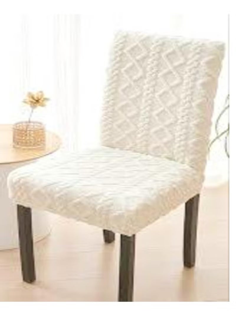 Dining Chair Cover - Set of 6 chairs (Off white) - Image 1